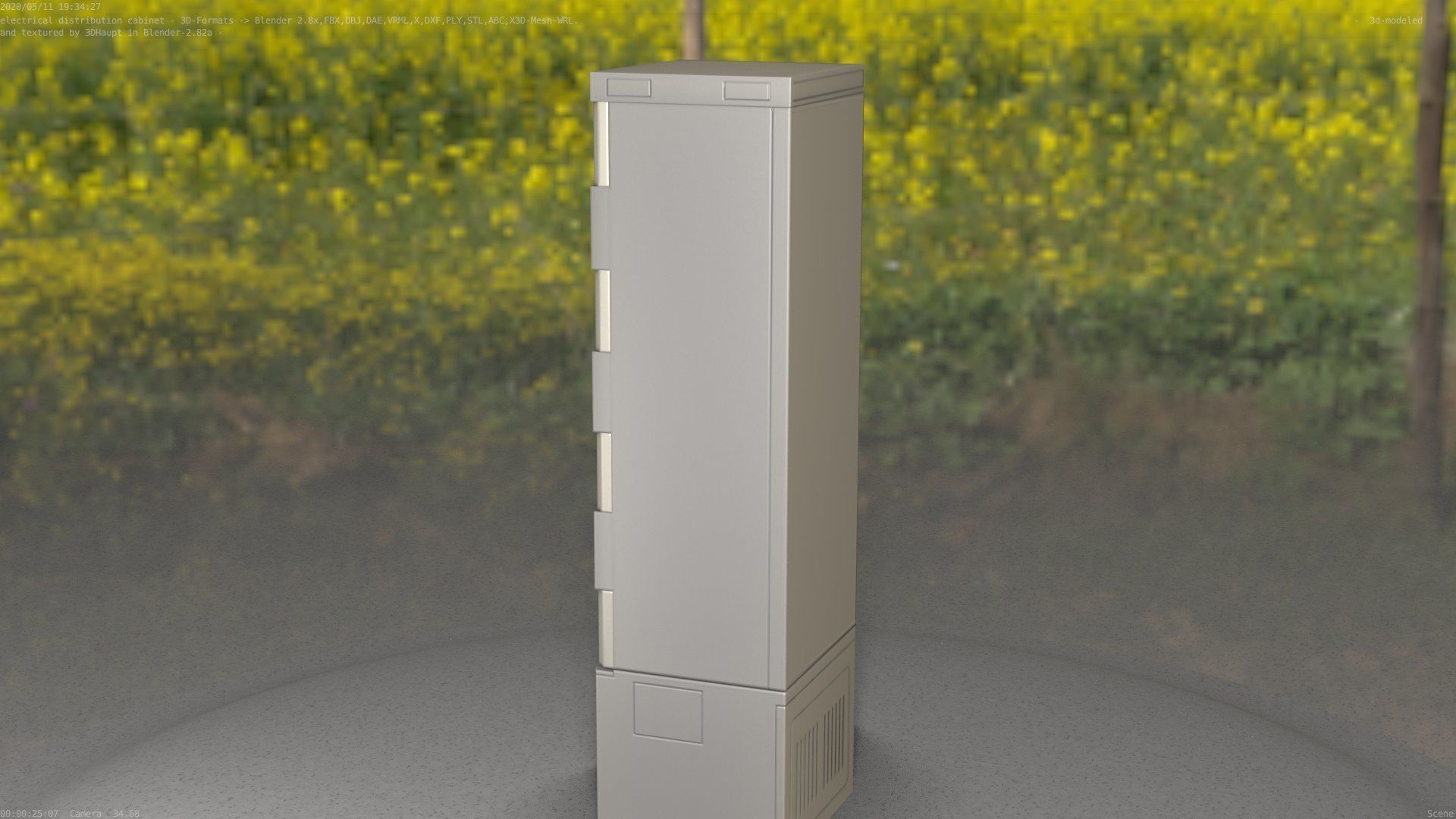 Distribution Box 7 Low-poly 3D model_7