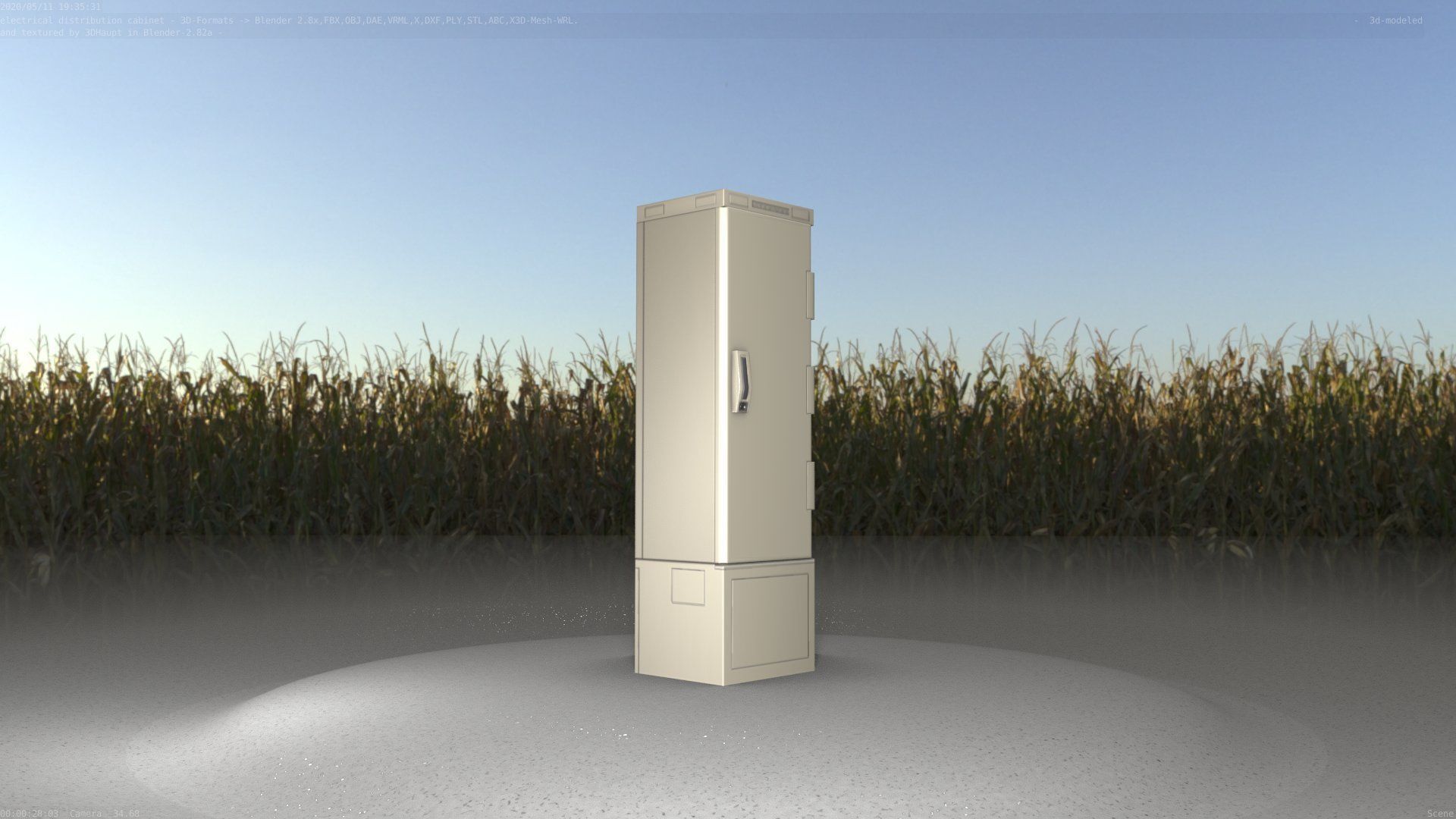 Distribution Box 7 Low-poly 3D model_75