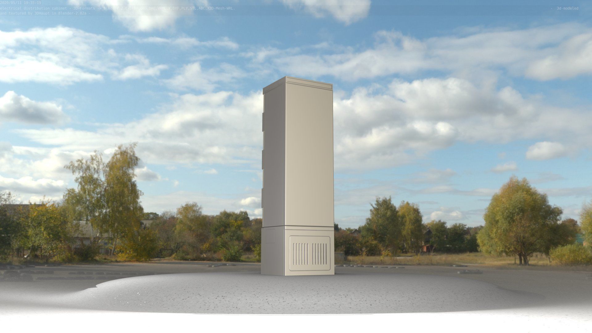 Distribution Box 7 Low-poly 3D model_61