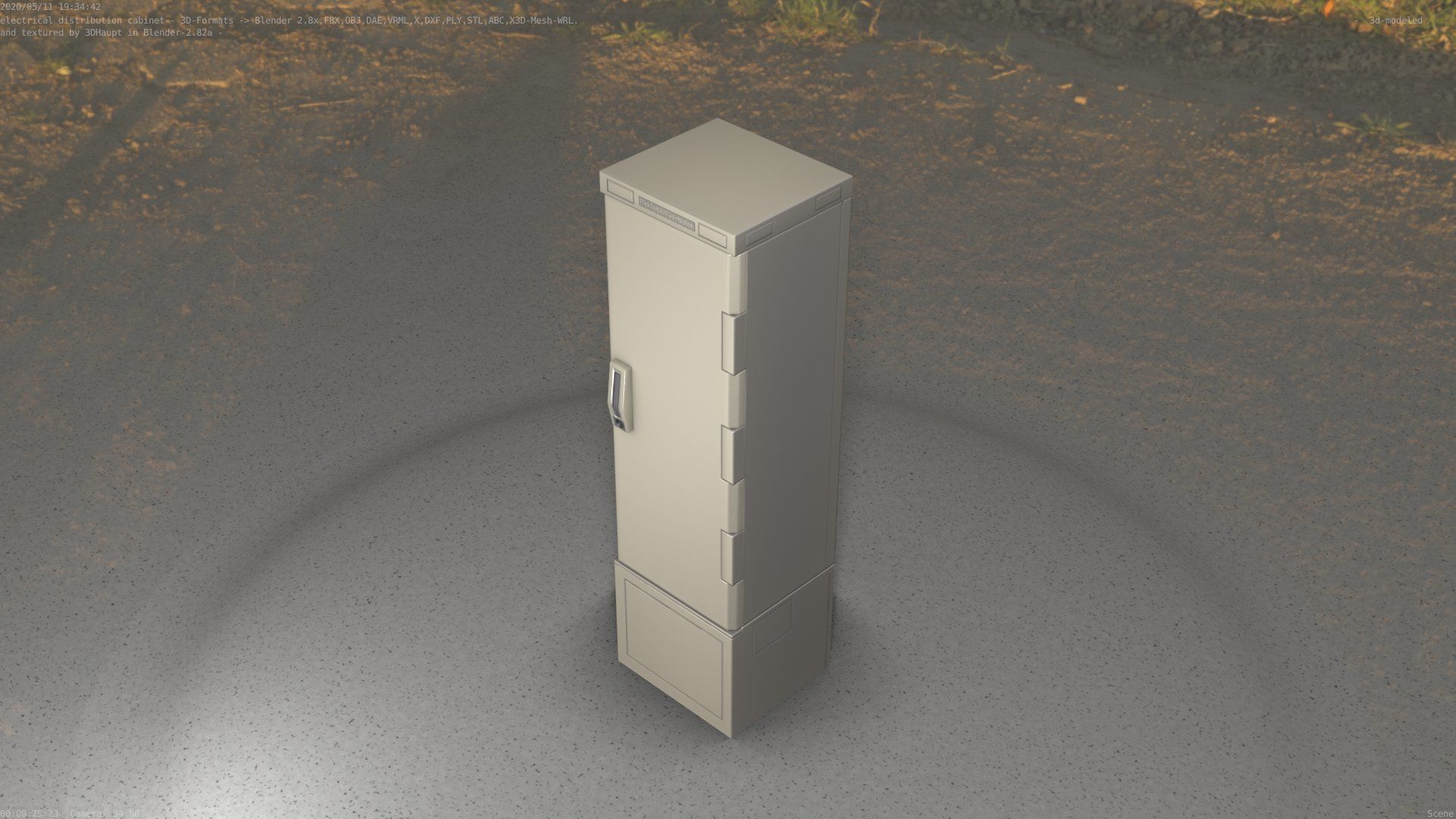 Distribution Box 7 Low-poly 3D model_6