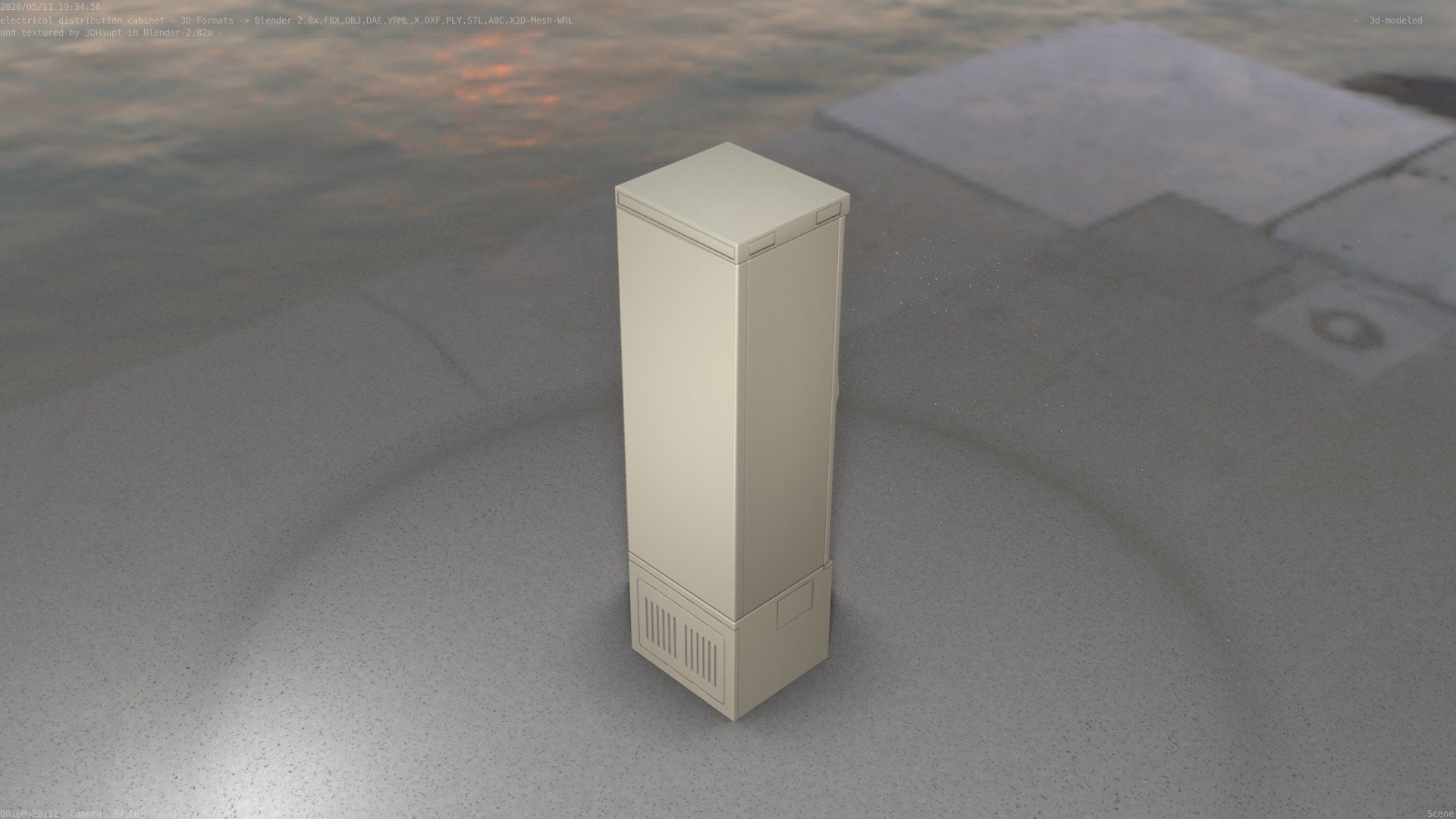 Distribution Box 7 Low-poly 3D model_40