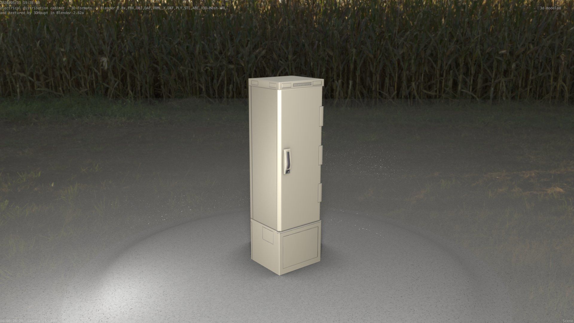 Distribution Box 7 Low-poly 3D model_48