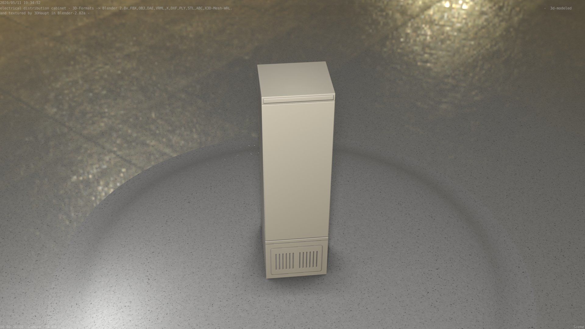 Distribution Box 7 Low-poly 3D model_36