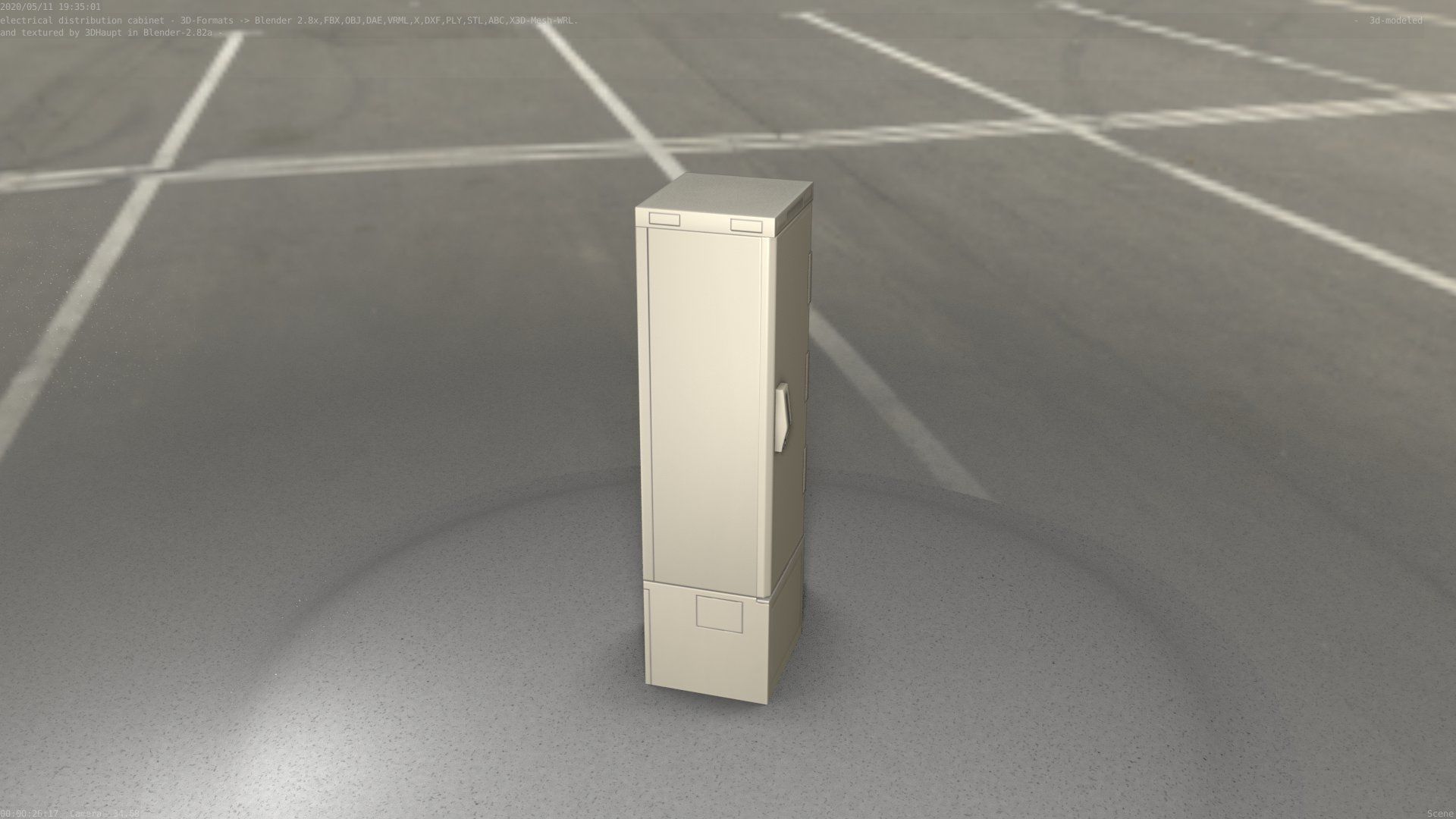 Distribution Box 7 Low-poly 3D model_45