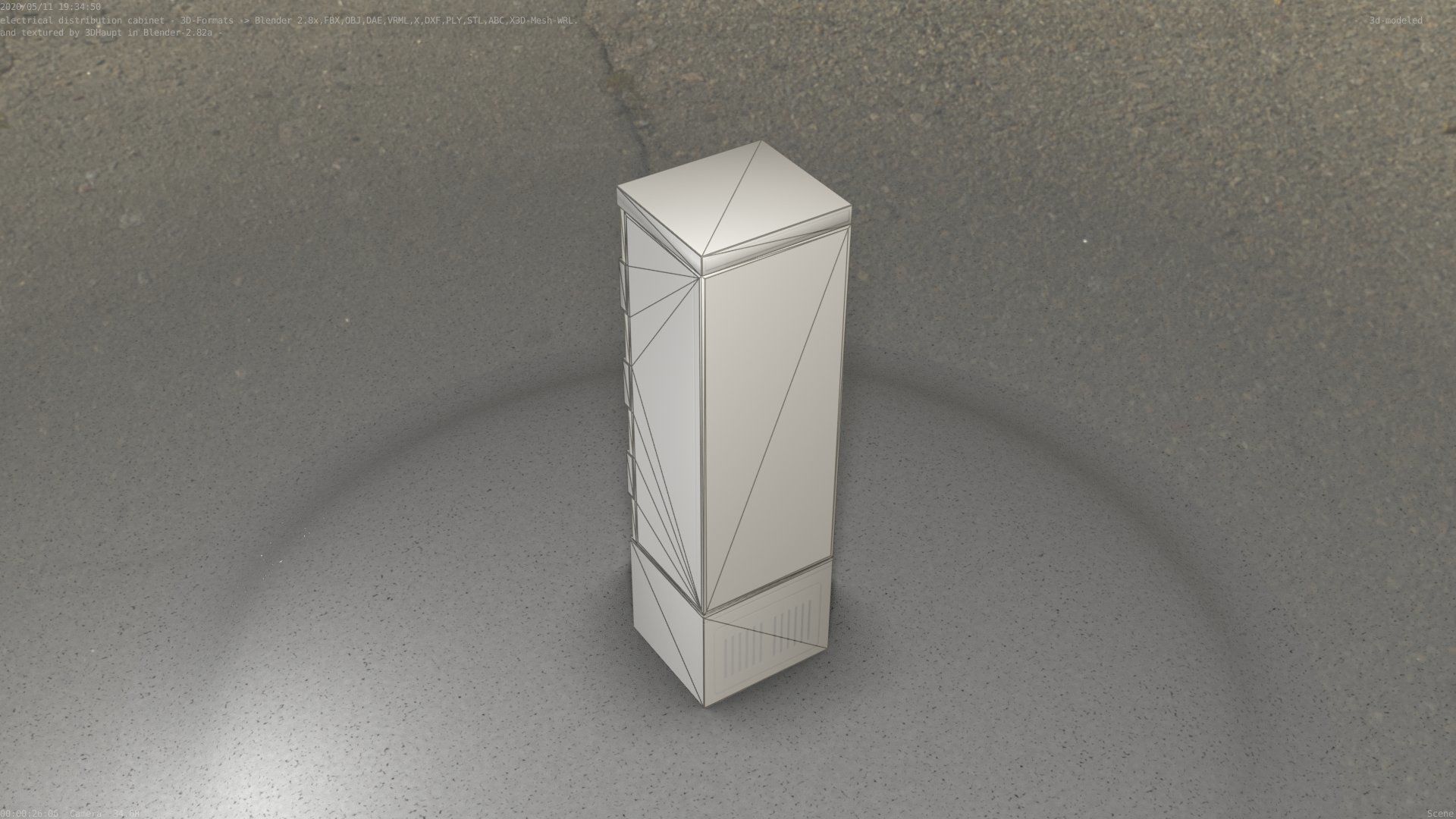Distribution Box 7 Low-poly 3D model_34