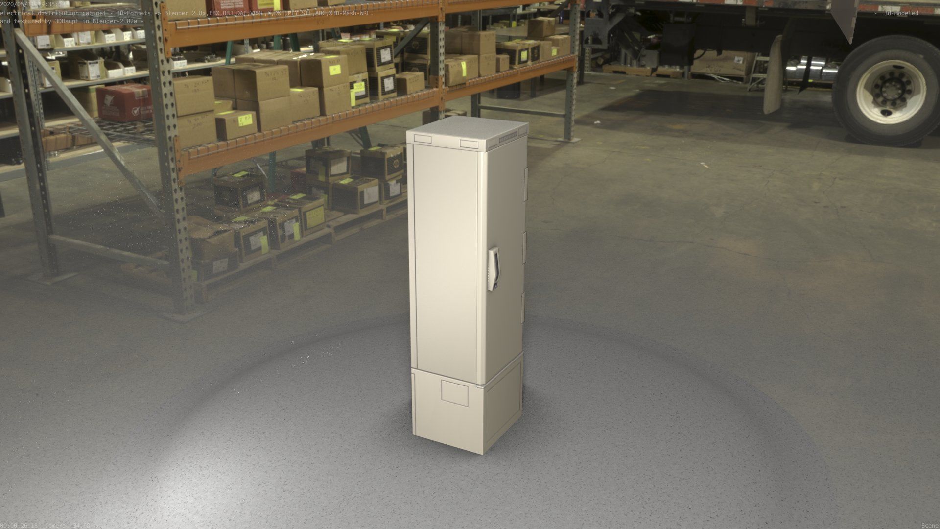 Distribution Box 7 Low-poly 3D model_46