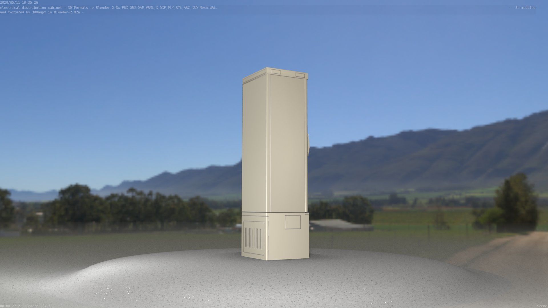 Distribution Box 7 Low-poly 3D model_69