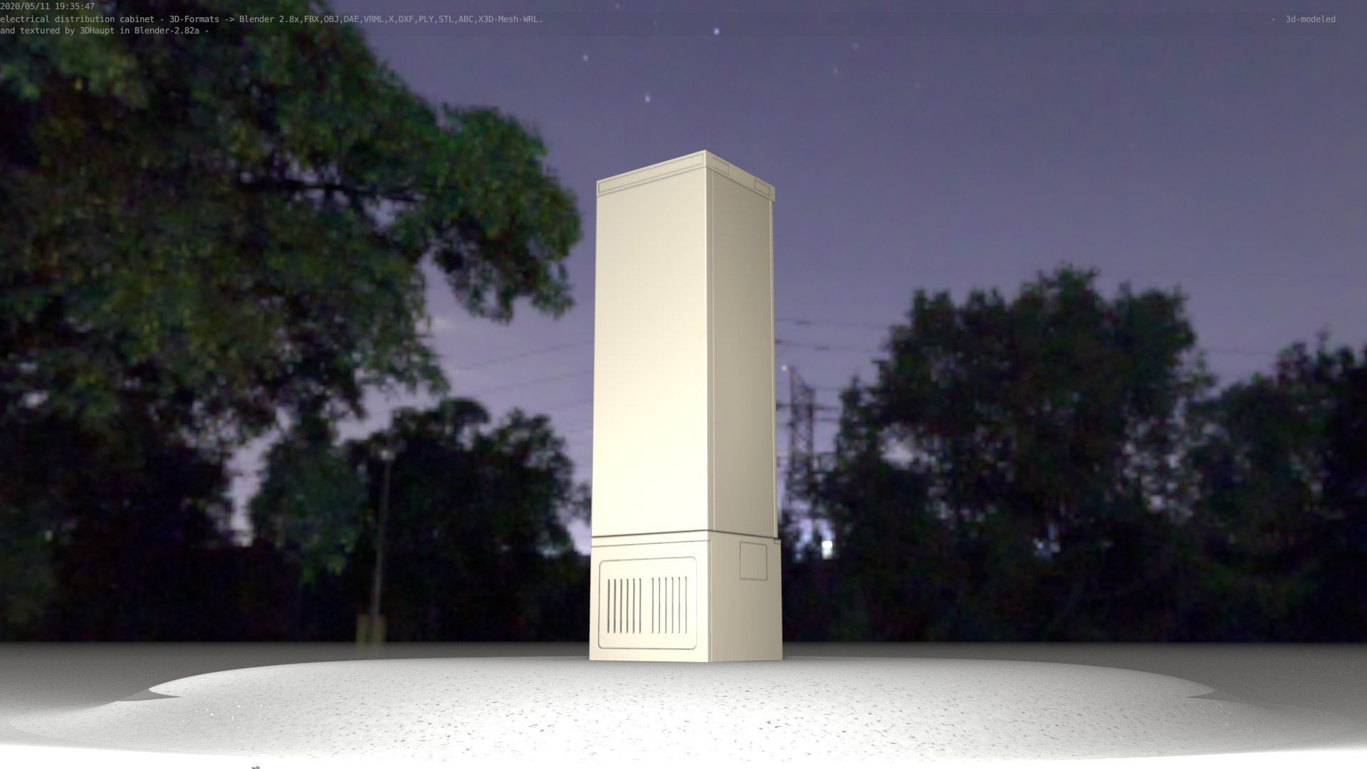 Distribution Box 7 Low-poly 3D model_93