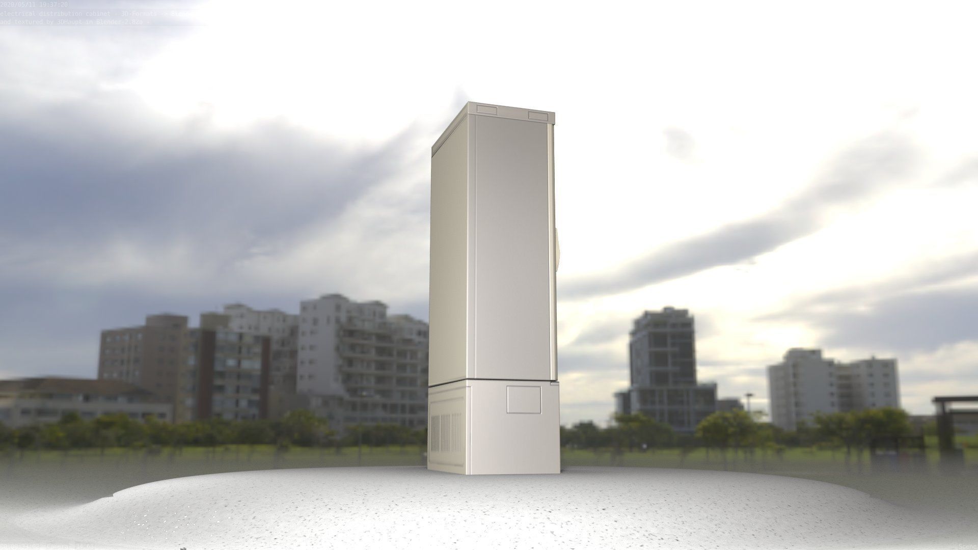 Verteilerschrank 8 refrigerator Low-poly 3D model_94