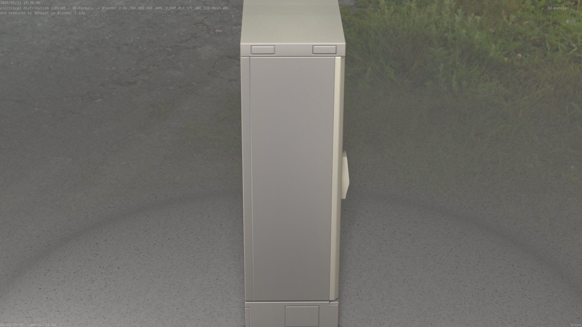 Verteilerschrank 8 refrigerator Low-poly 3D model_15