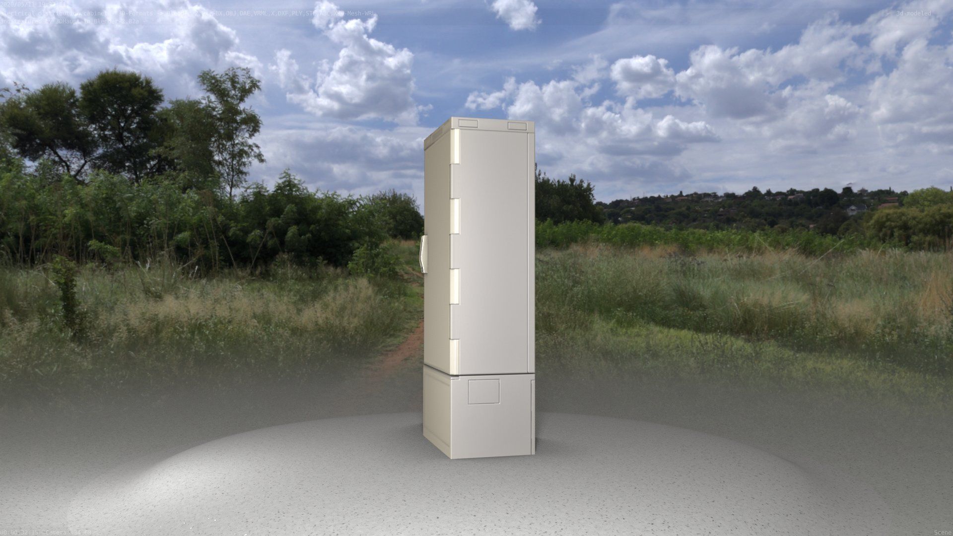 Verteilerschrank 8 refrigerator Low-poly 3D model_83