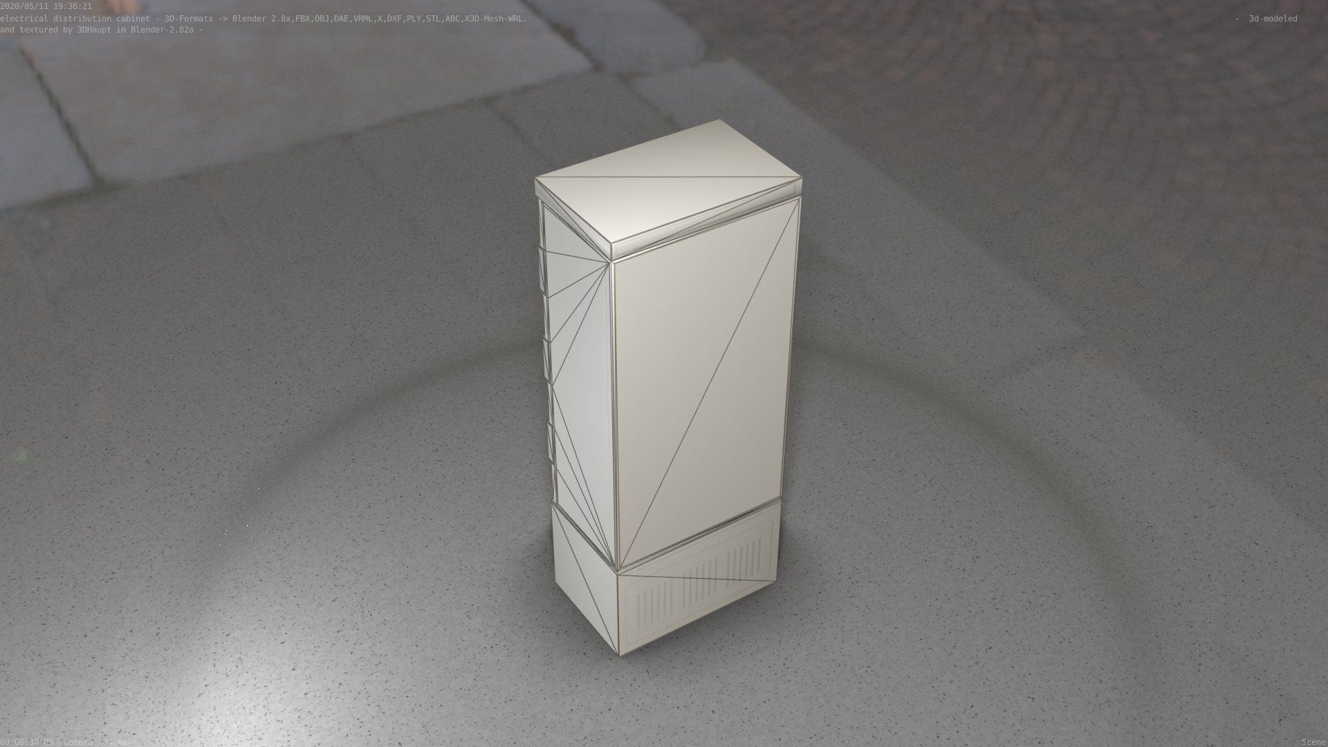 Verteilerschrank 8 refrigerator Low-poly 3D model_29
