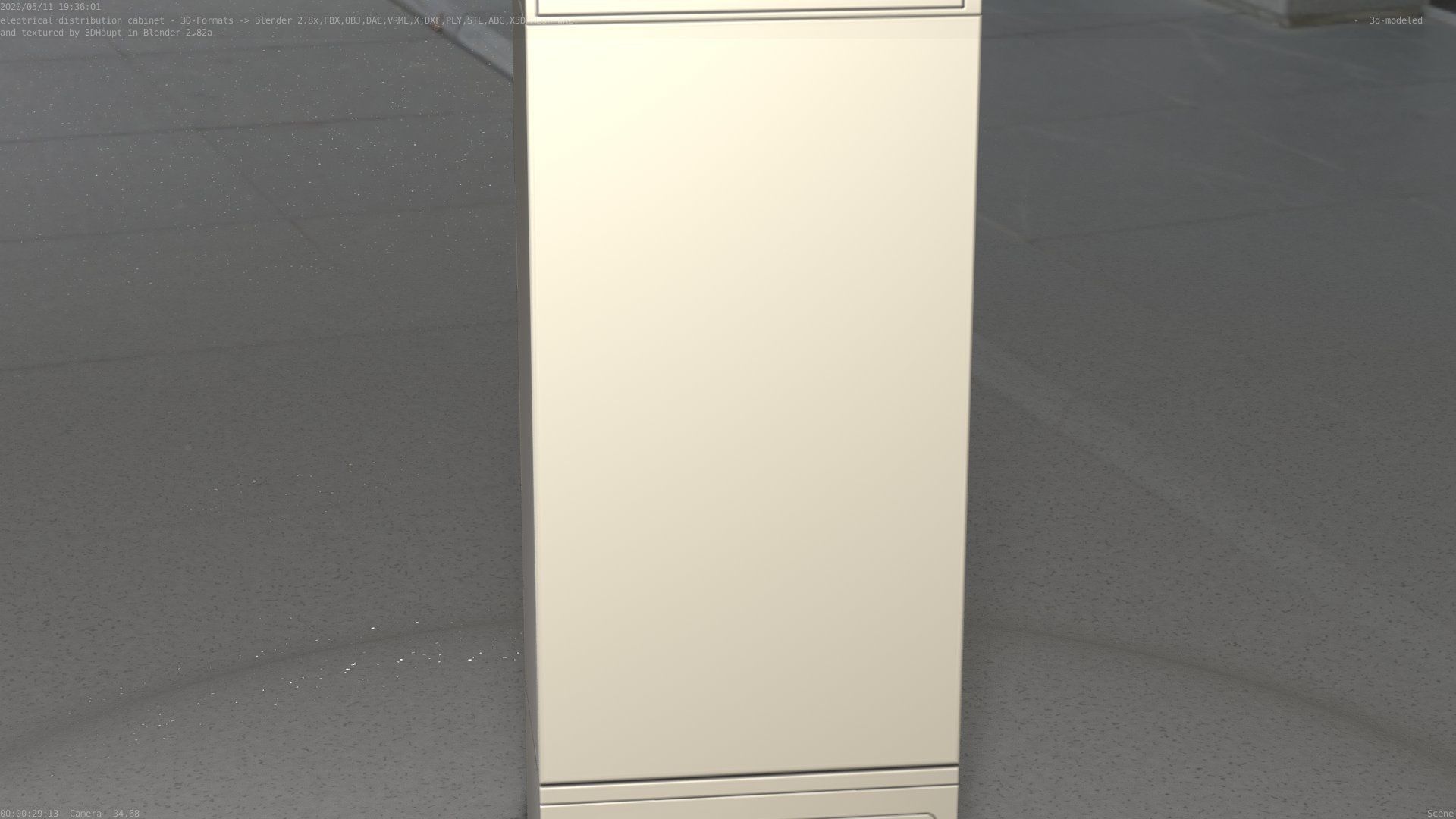 Verteilerschrank 8 refrigerator Low-poly 3D model_10