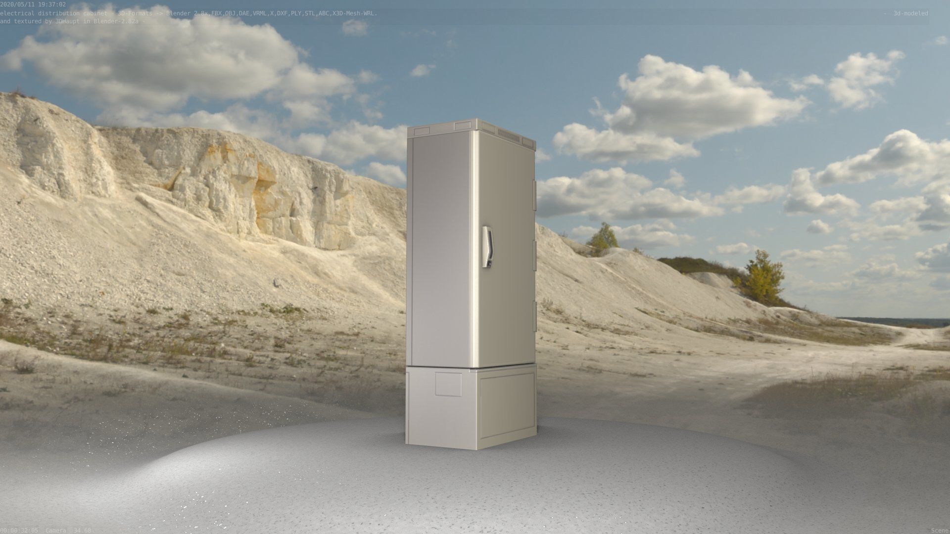 Verteilerschrank 8 refrigerator Low-poly 3D model_73