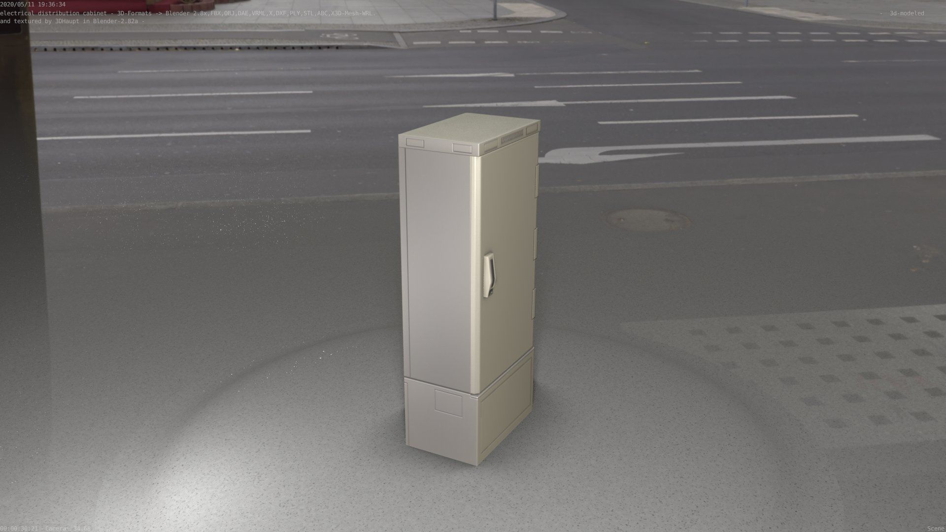 Verteilerschrank 8 refrigerator Low-poly 3D model_41