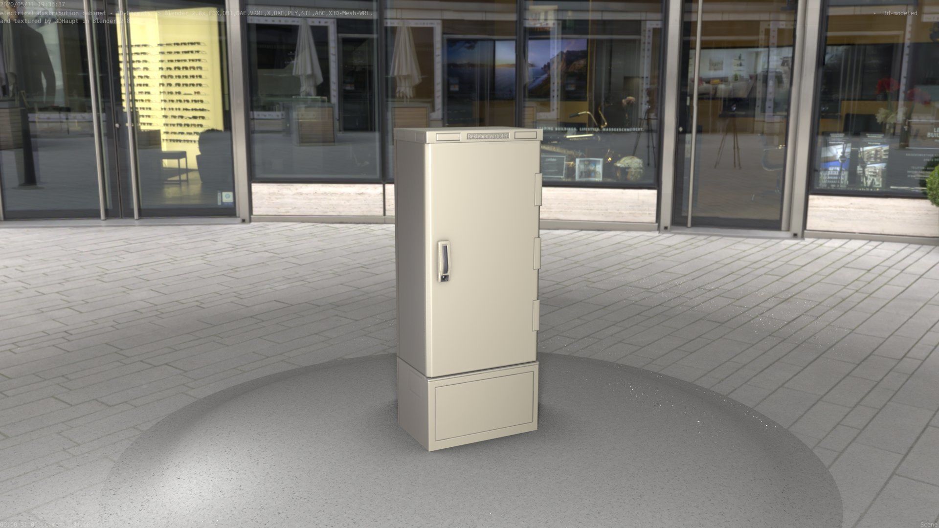 Verteilerschrank 8 refrigerator Low-poly 3D model_44
