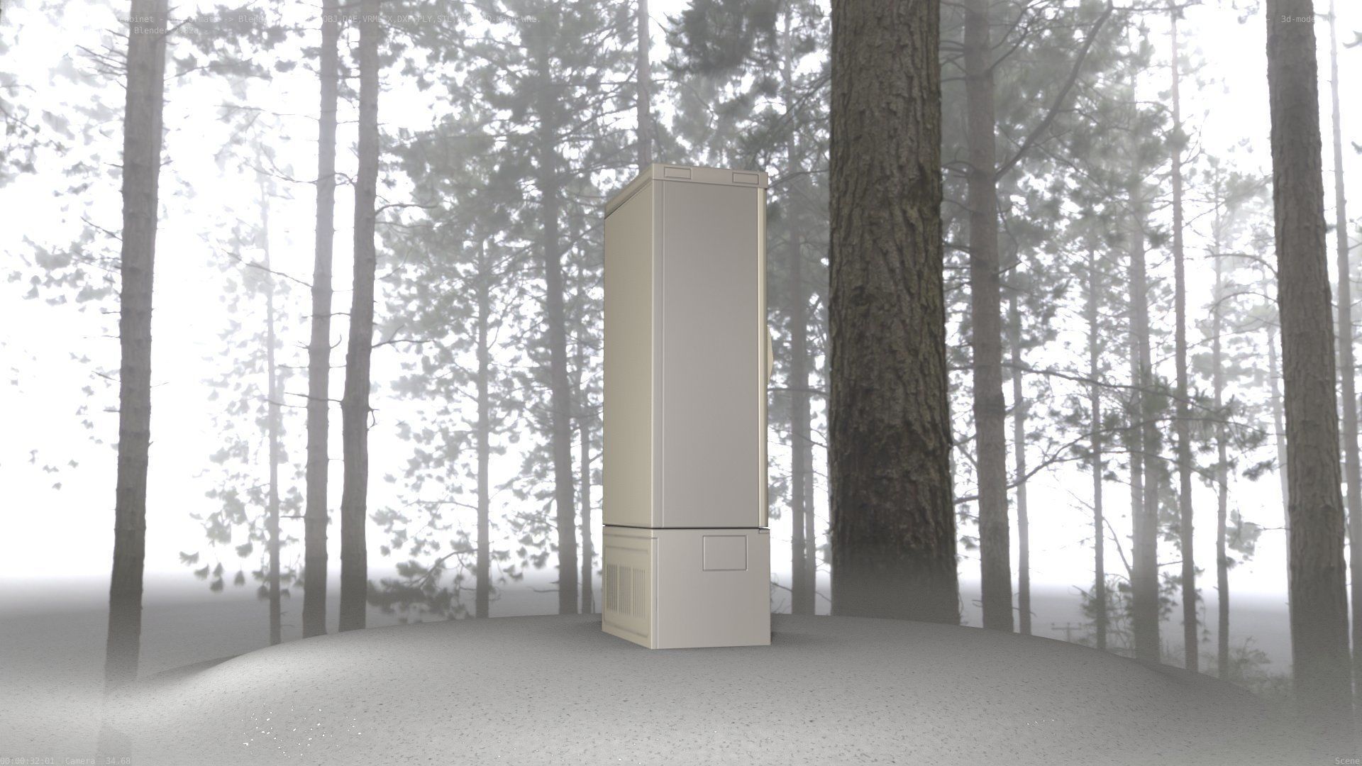 Verteilerschrank 8 refrigerator Low-poly 3D model_69