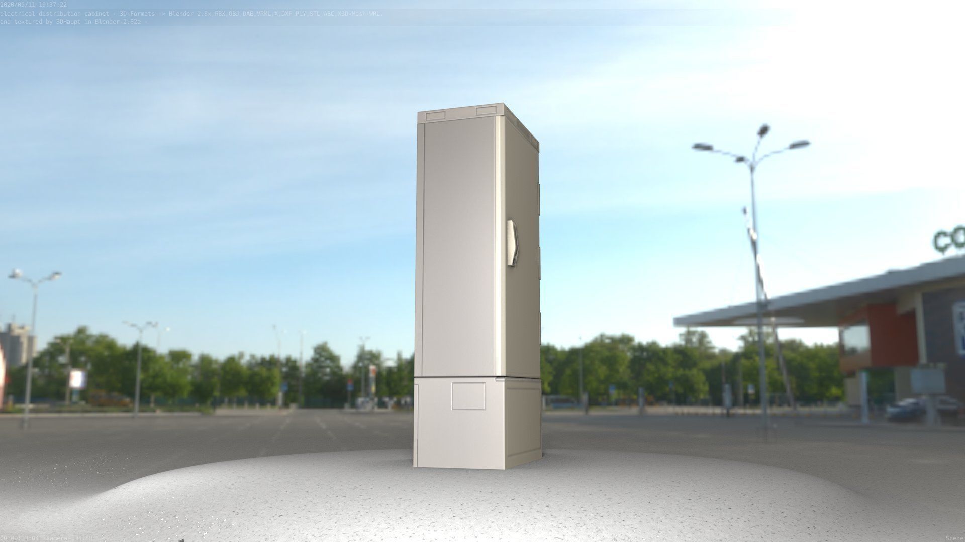 Verteilerschrank 8 refrigerator Low-poly 3D model_96