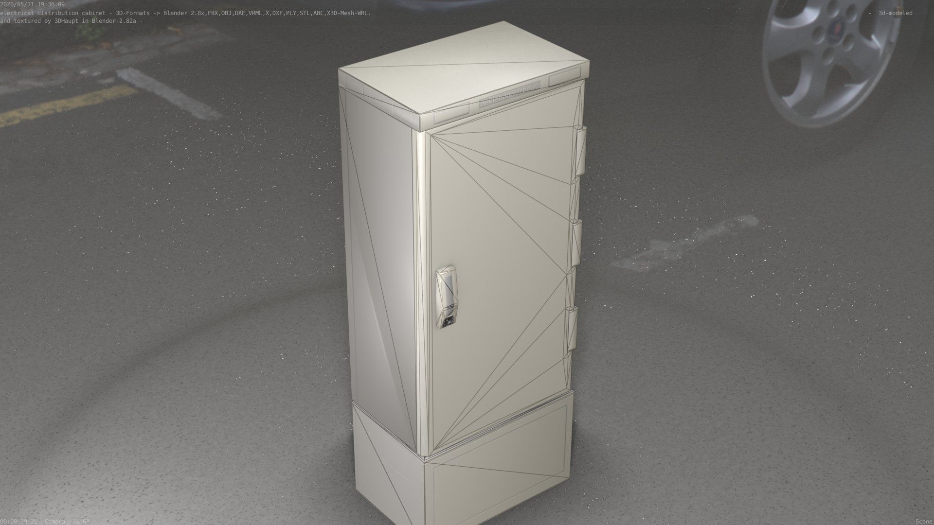 Verteilerschrank 8 refrigerator Low-poly 3D model_18