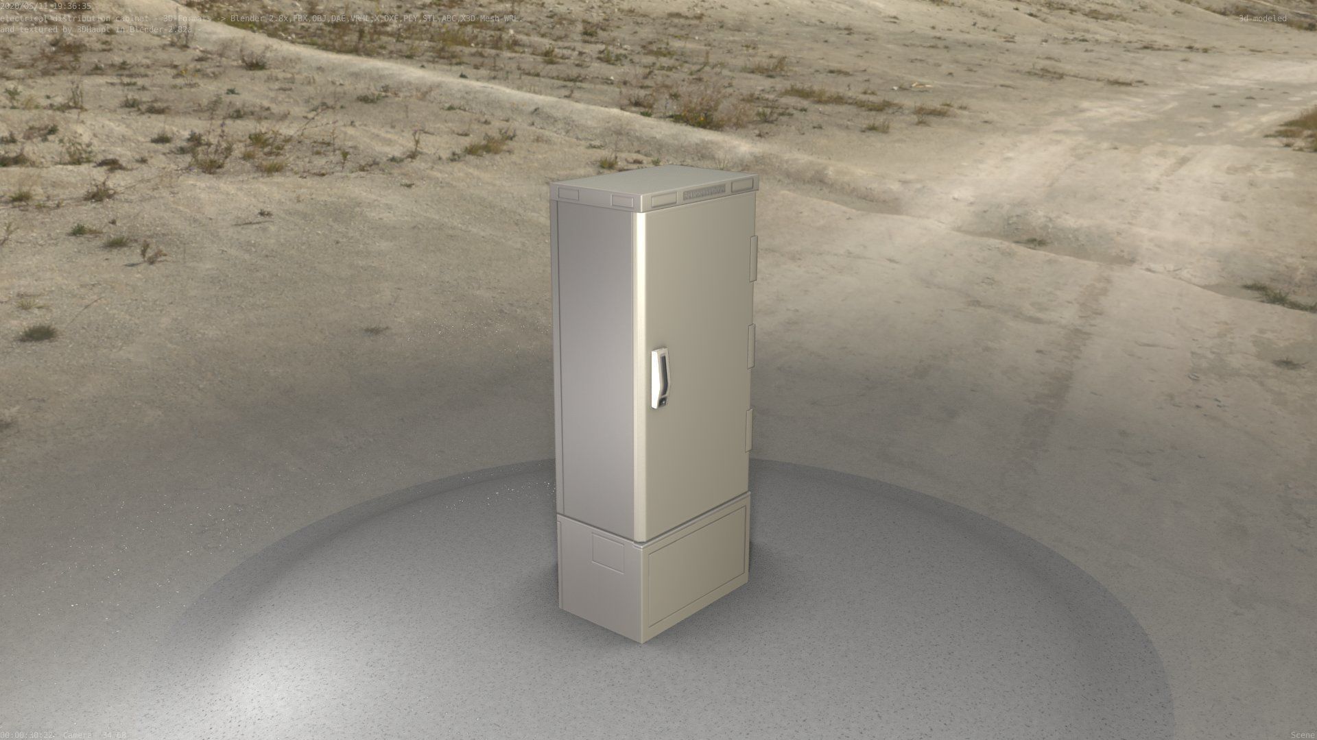 Verteilerschrank 8 refrigerator Low-poly 3D model_42