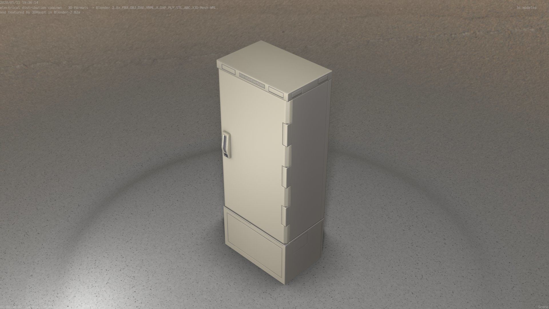 Verteilerschrank 8 refrigerator Low-poly 3D model_22