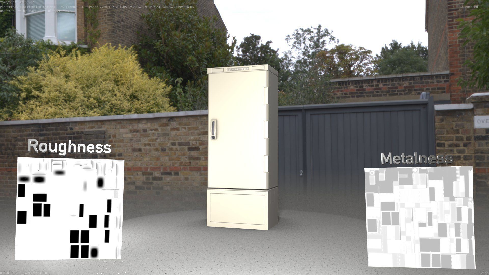 Verteilerschrank 8 refrigerator Low-poly 3D model_79