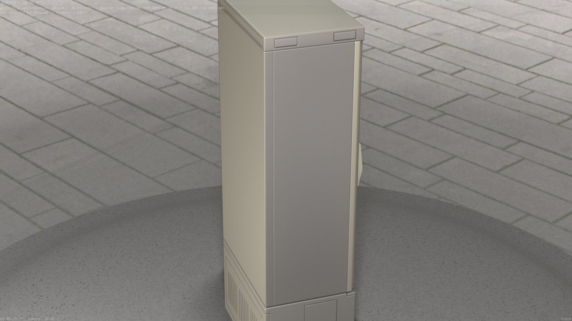 Verteilerschrank 8 refrigerator Low-poly 3D model_14