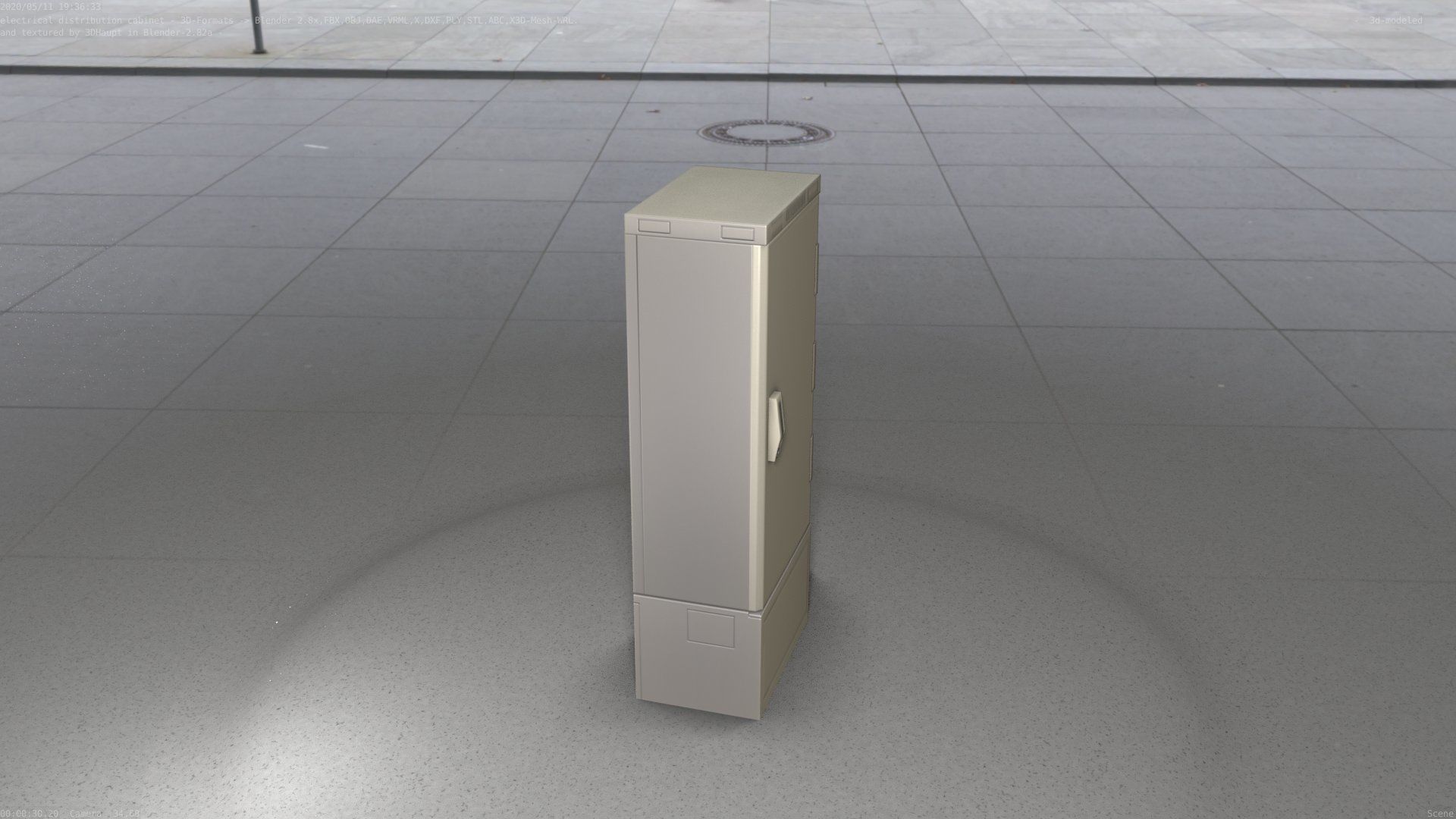 Verteilerschrank 8 refrigerator Low-poly 3D model_40