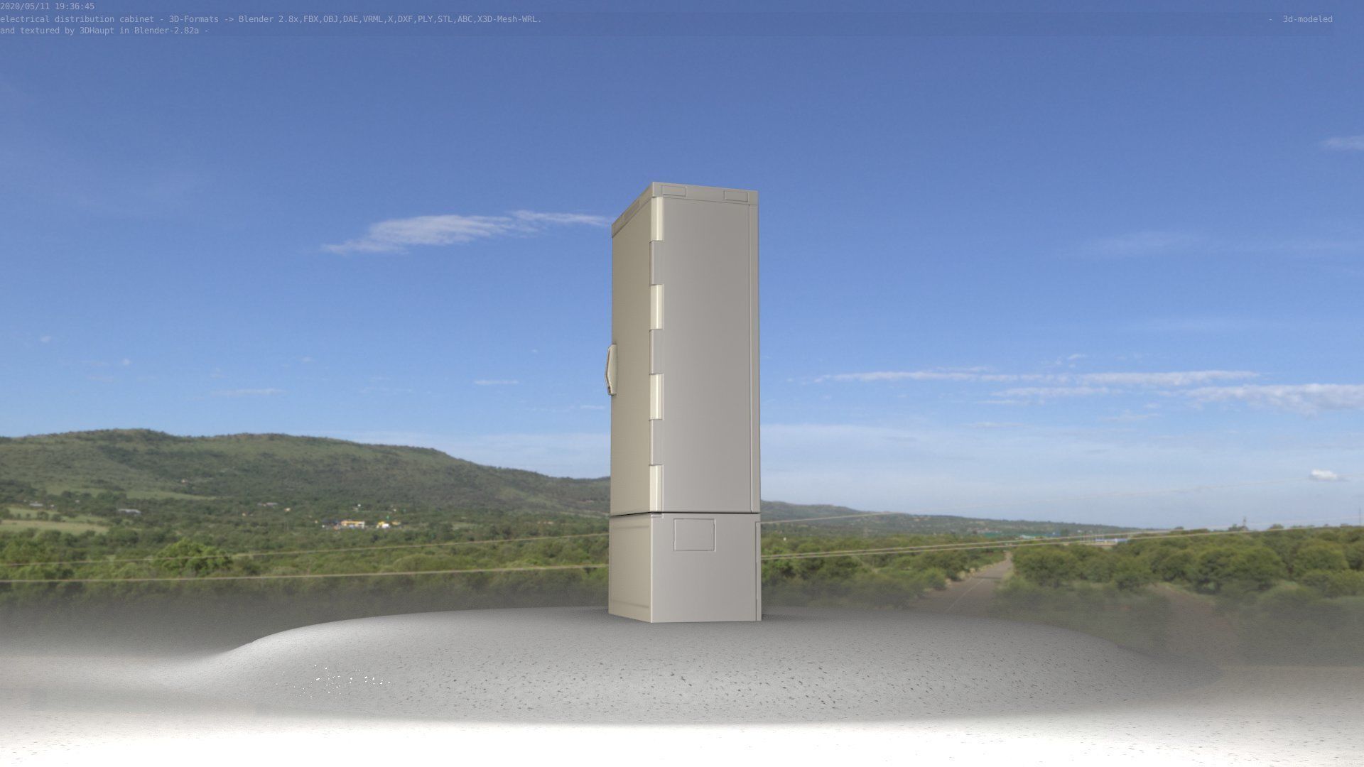 Verteilerschrank 8 refrigerator Low-poly 3D model_53