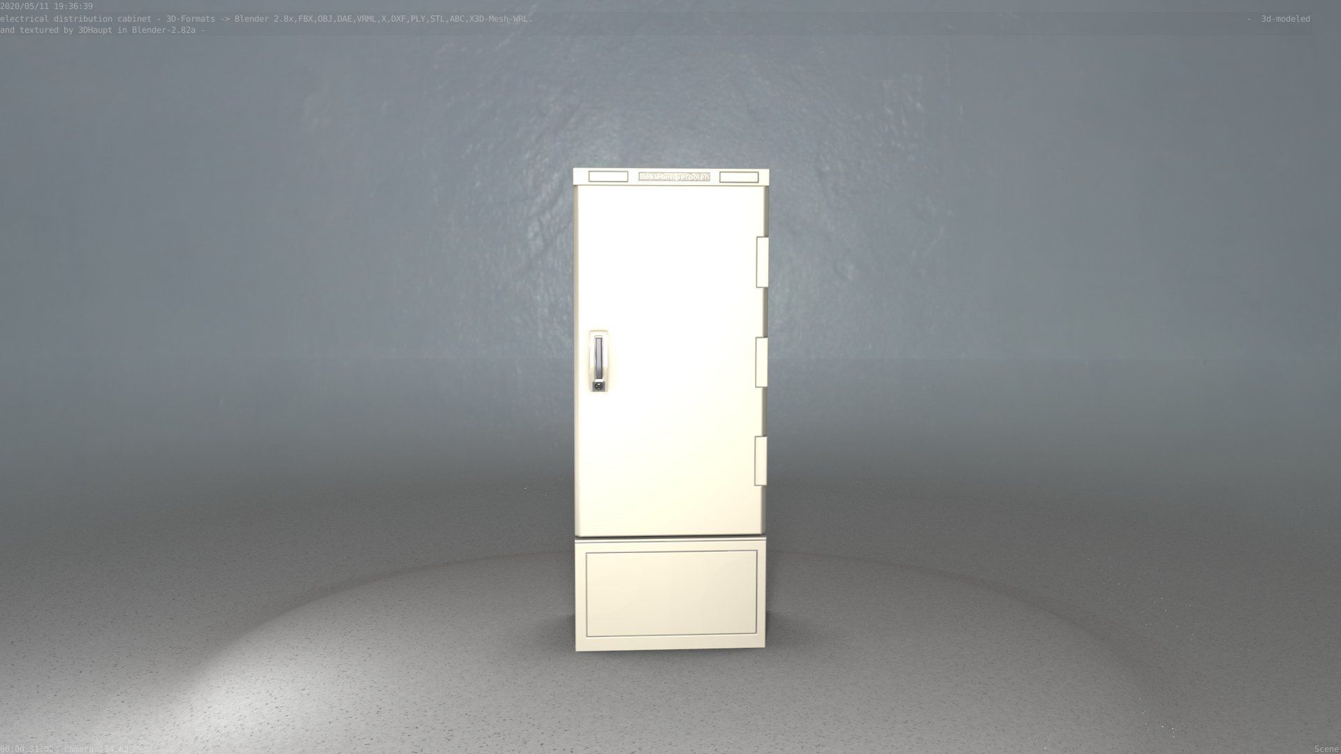 Verteilerschrank 8 refrigerator Low-poly 3D model_46