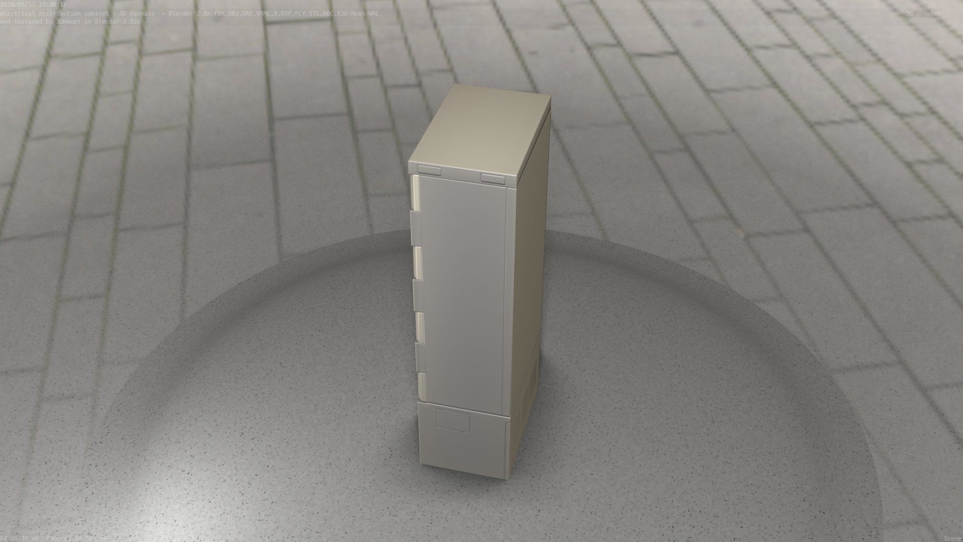 Verteilerschrank 8 refrigerator Low-poly 3D model_26