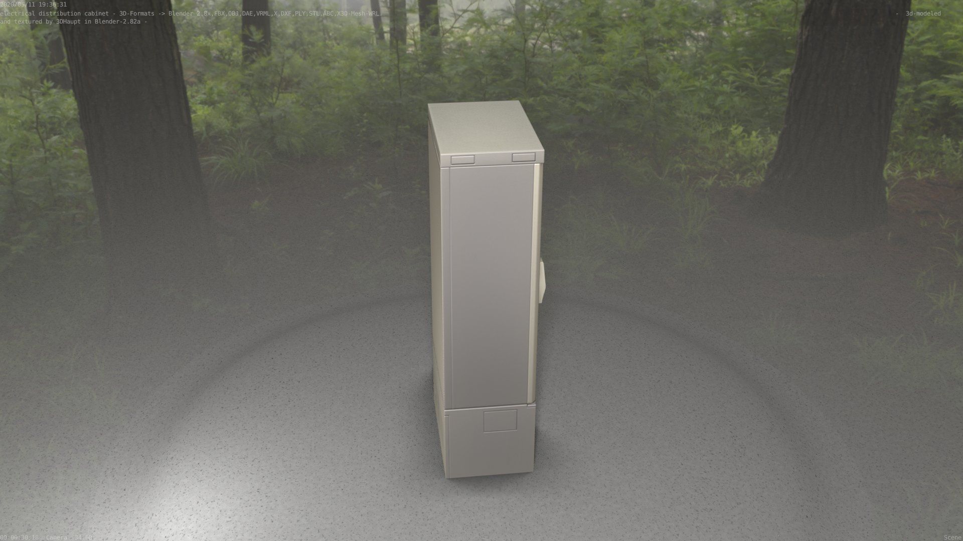 Verteilerschrank 8 refrigerator Low-poly 3D model_38