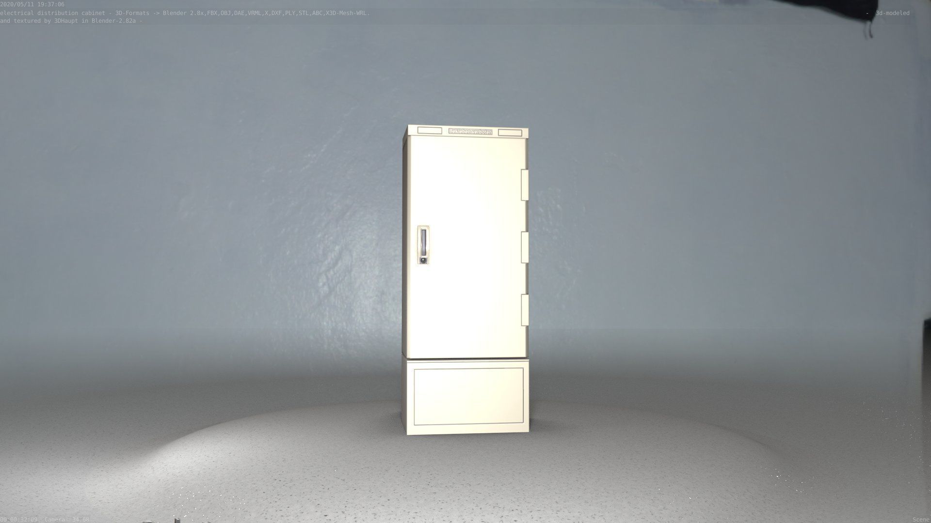 Verteilerschrank 8 refrigerator Low-poly 3D model_77