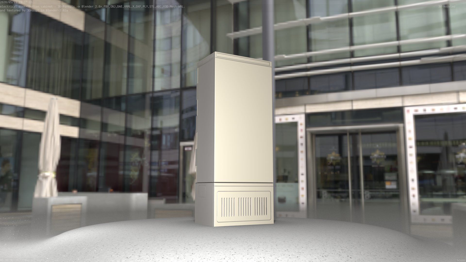 Verteilerschrank 8 refrigerator Low-poly 3D model_88