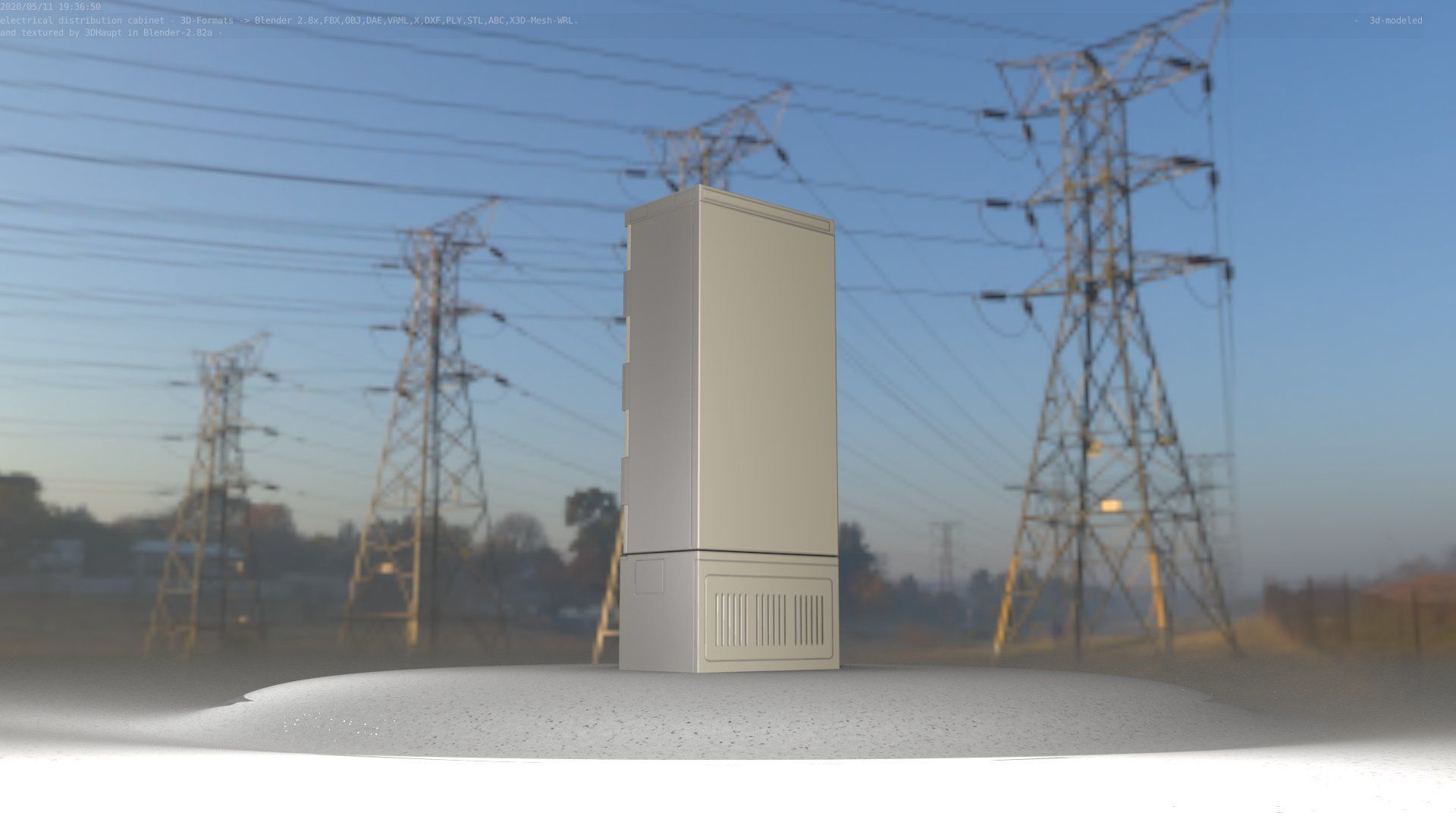 Verteilerschrank 8 refrigerator Low-poly 3D model_59