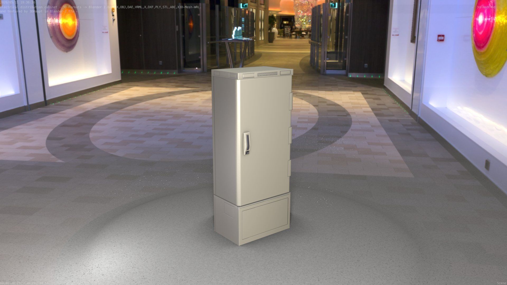 Verteilerschrank 8 refrigerator Low-poly 3D model_43