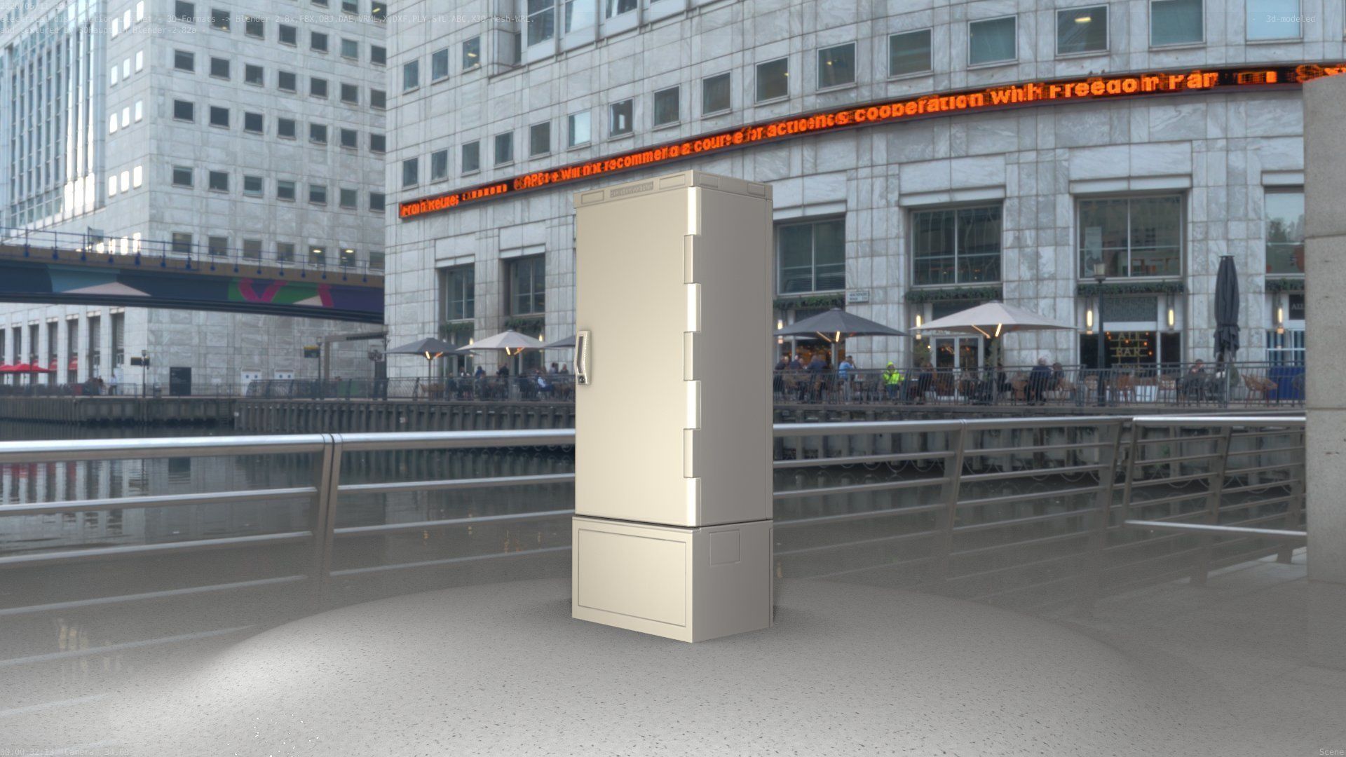 Verteilerschrank 8 refrigerator Low-poly 3D model_81