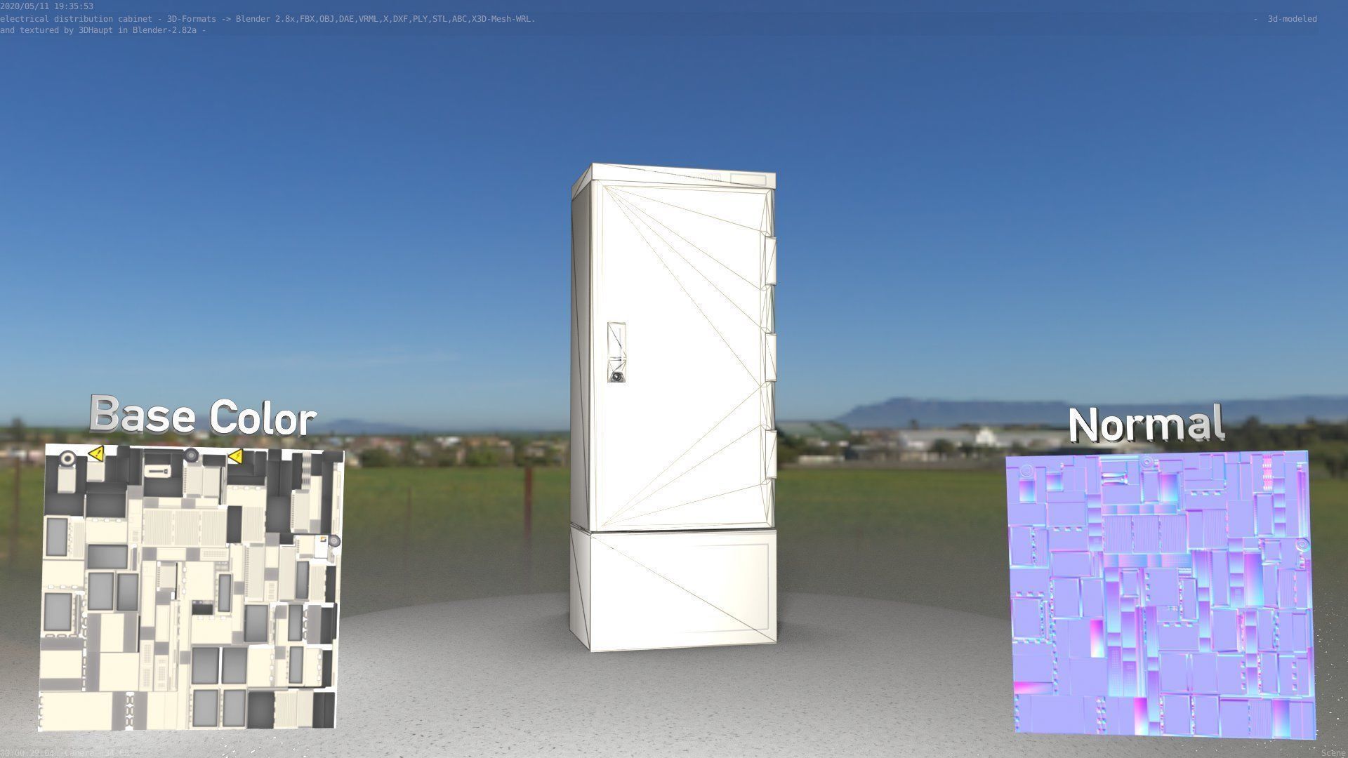 Verteilerschrank 8 refrigerator Low-poly 3D model_1