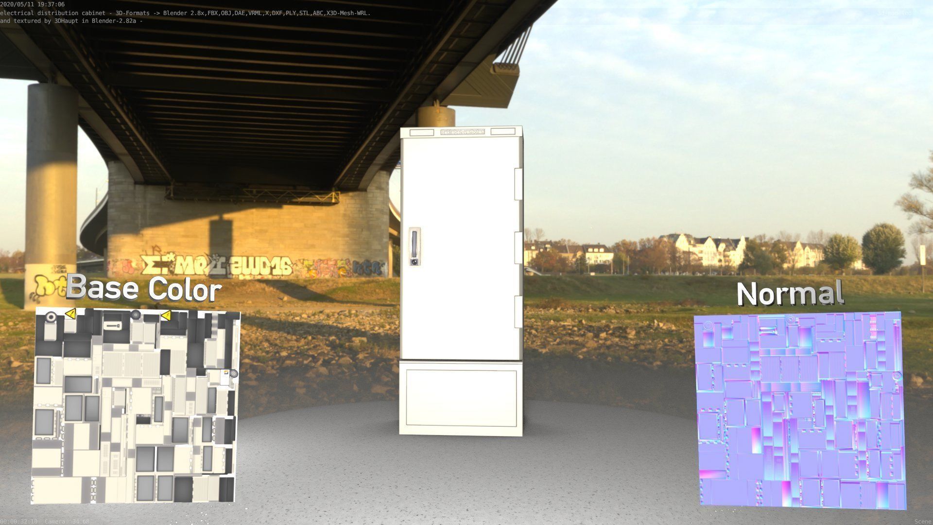 Verteilerschrank 8 refrigerator Low-poly 3D model_78