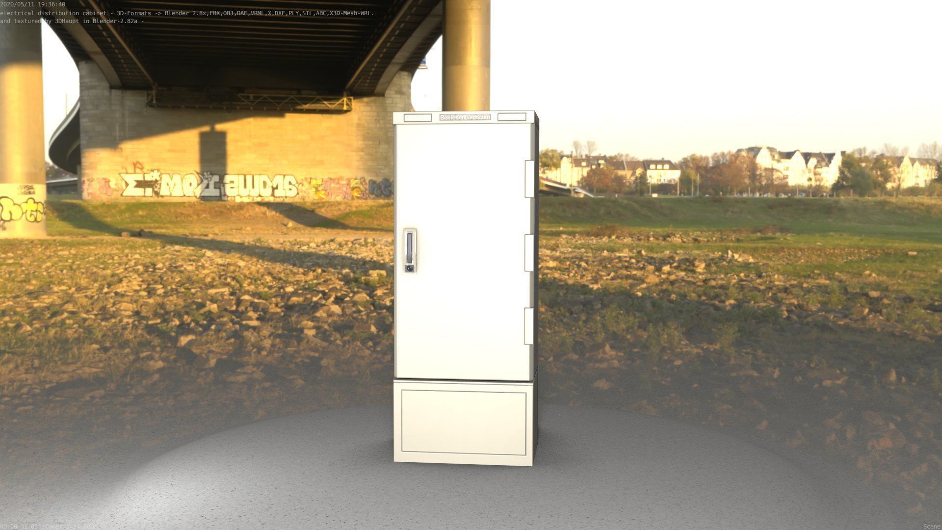 Verteilerschrank 8 refrigerator Low-poly 3D model_47