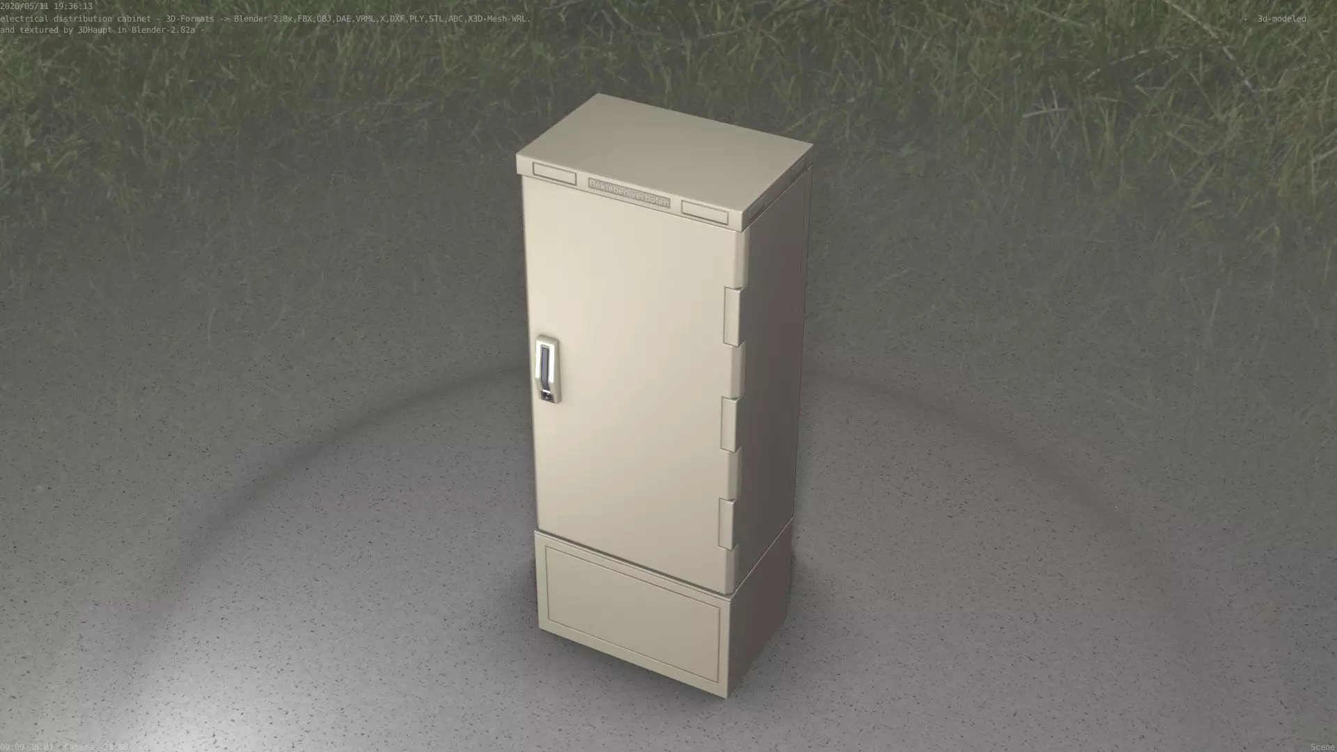 Verteilerschrank 8 refrigerator Low-poly 3D model_0