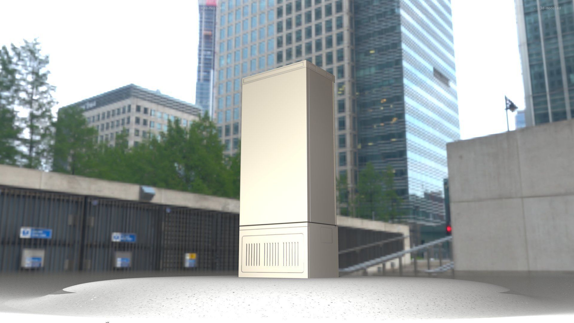 Verteilerschrank 8 refrigerator Low-poly 3D model_92