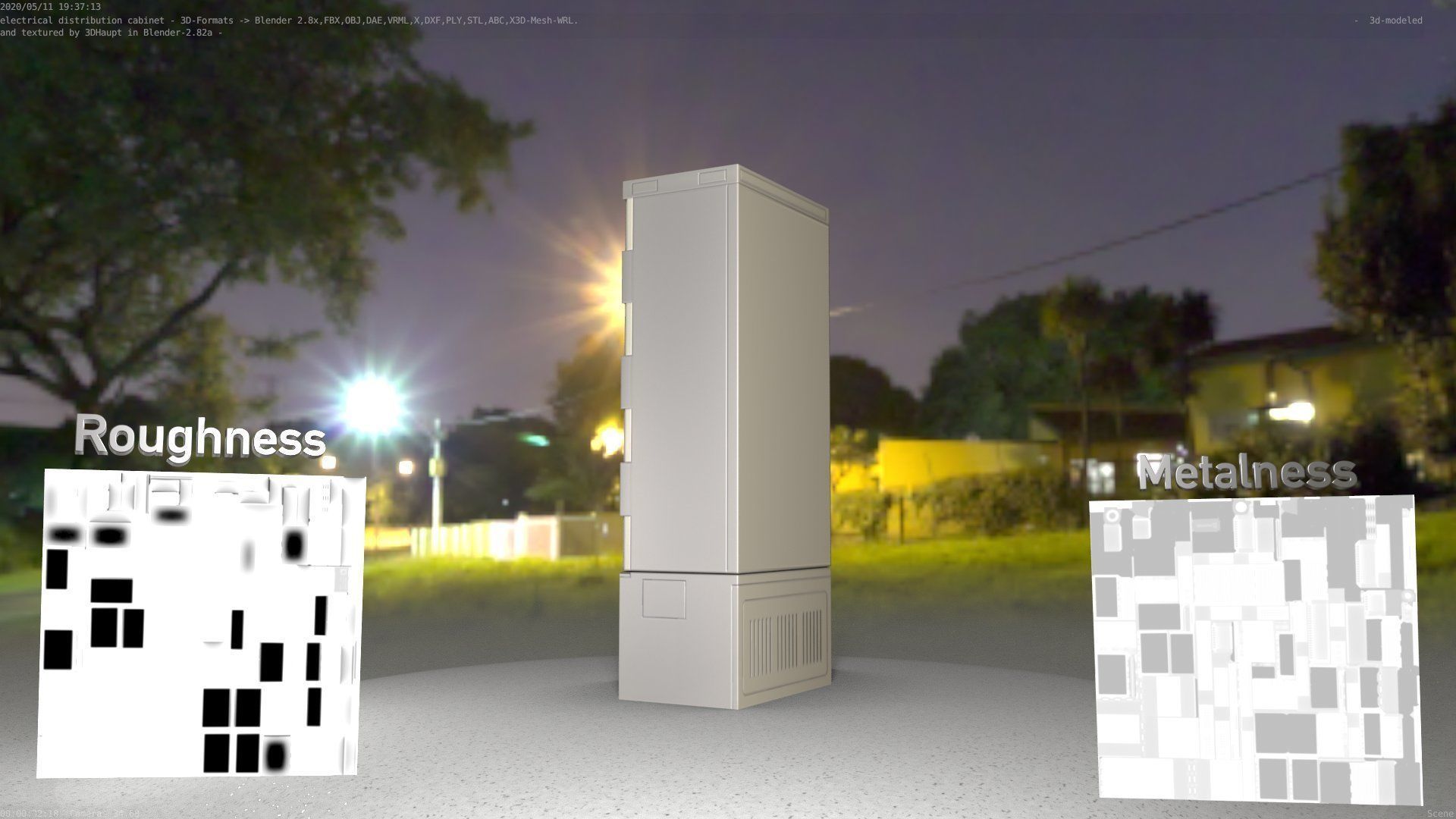 Verteilerschrank 8 refrigerator Low-poly 3D model_86