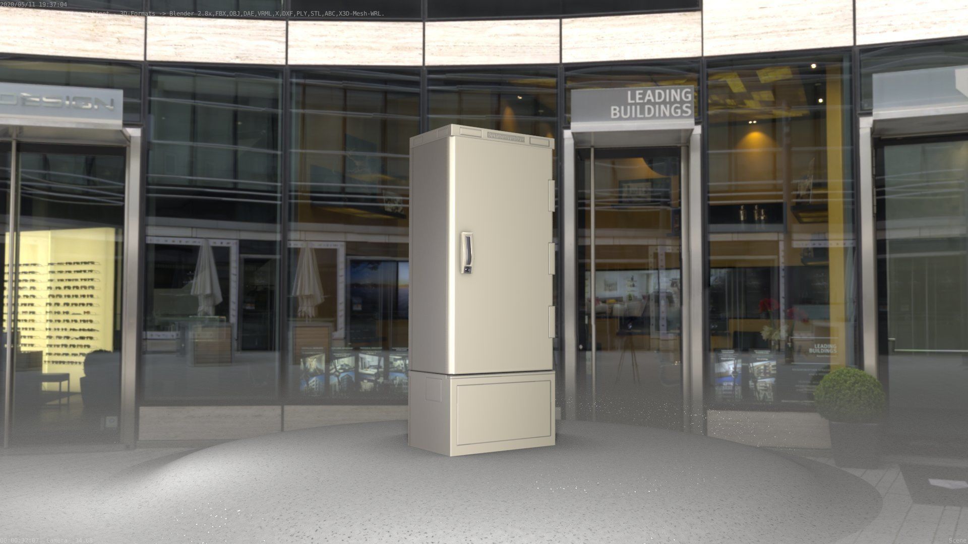 Verteilerschrank 8 refrigerator Low-poly 3D model_75