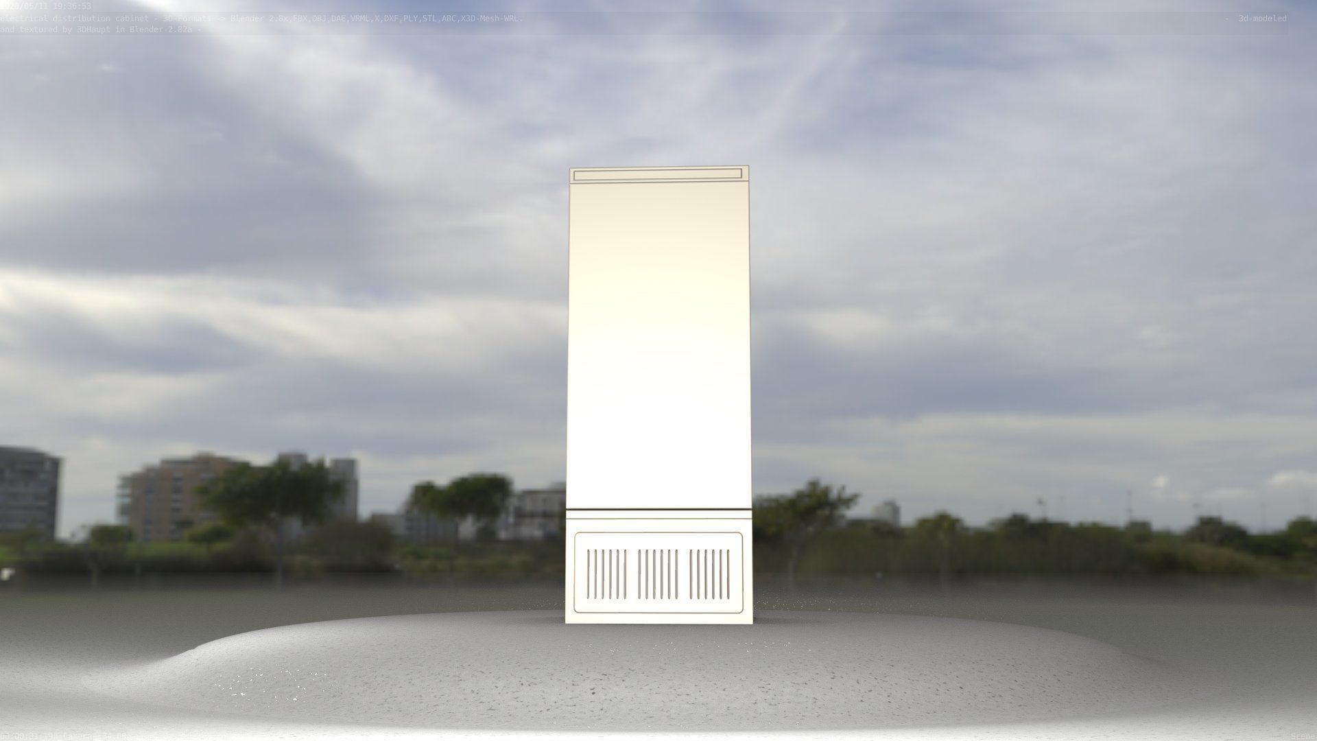 Verteilerschrank 8 refrigerator Low-poly 3D model_63