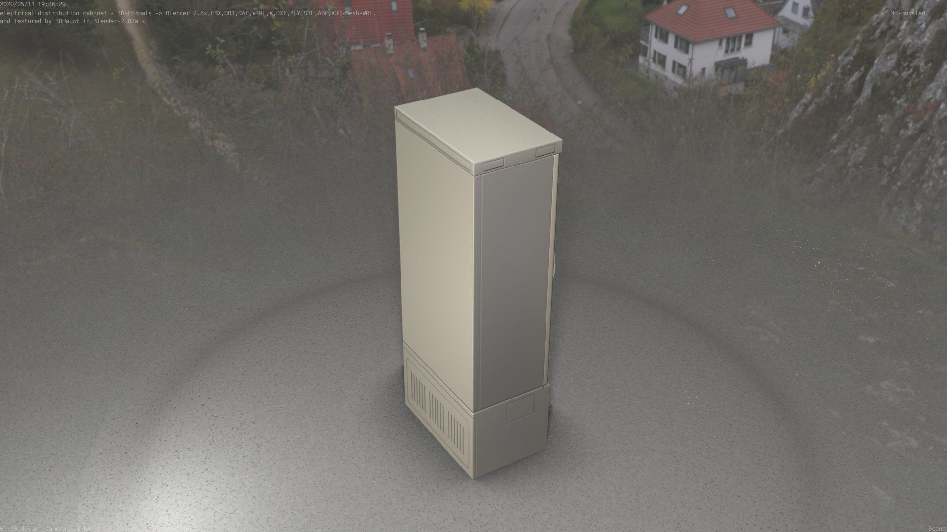 Verteilerschrank 8 refrigerator Low-poly 3D model_36