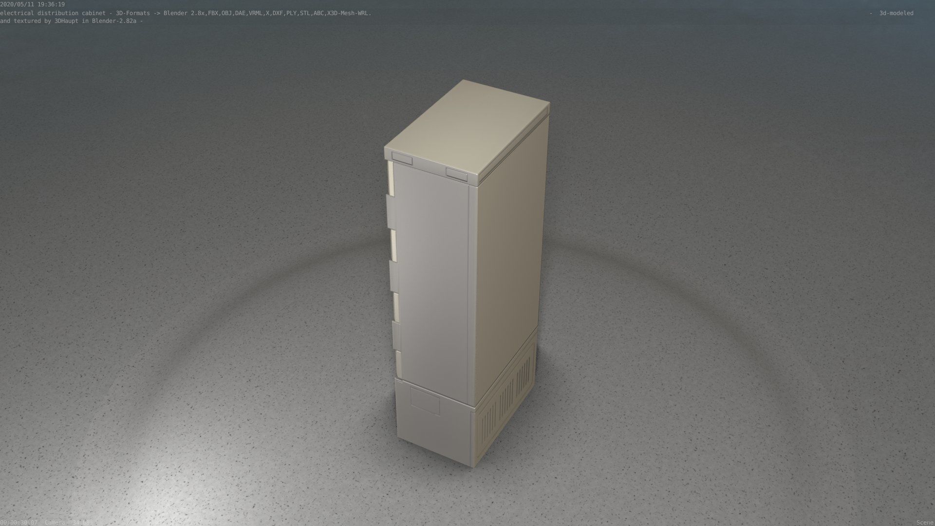 Verteilerschrank 8 refrigerator Low-poly 3D model_27
