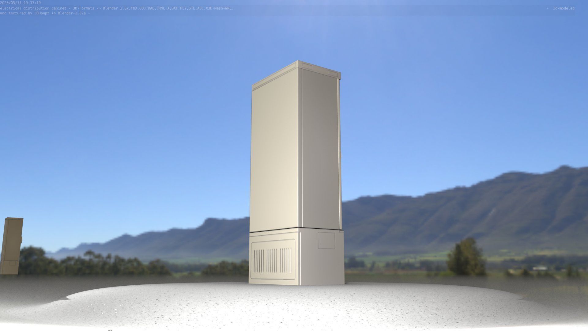 Verteilerschrank 8 refrigerator Low-poly 3D model_93