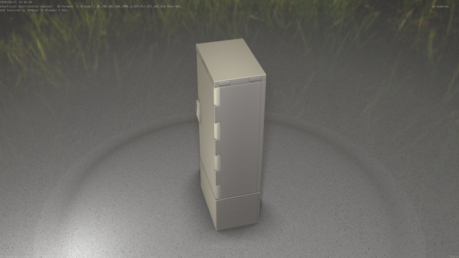 Verteilerschrank 8 refrigerator Low-poly 3D model_24