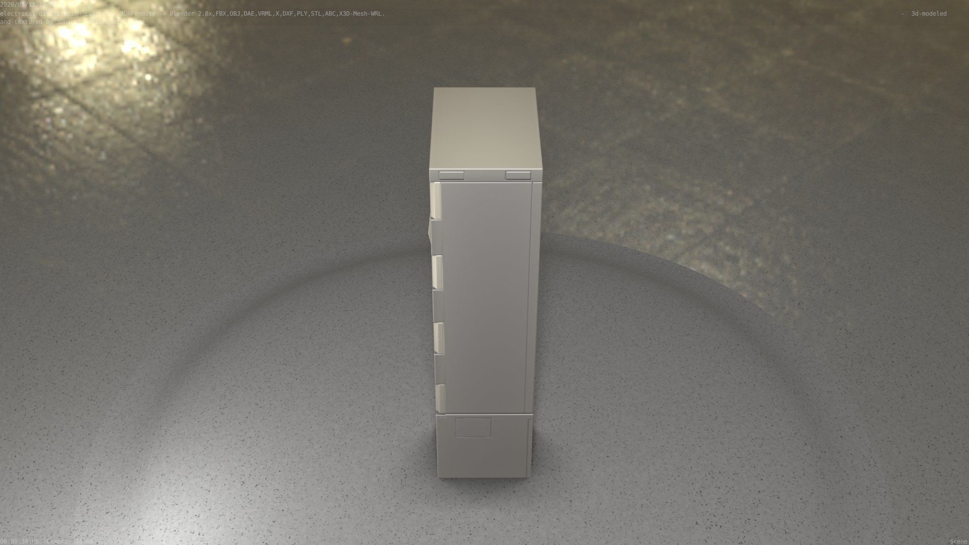 Verteilerschrank 8 refrigerator Low-poly 3D model_25